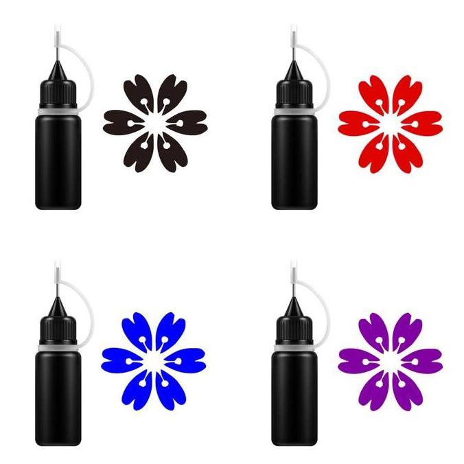 Sumimasen- Henna Isi Ulang Tinta Tato 10Ml Hitam Merah Biru Ungu