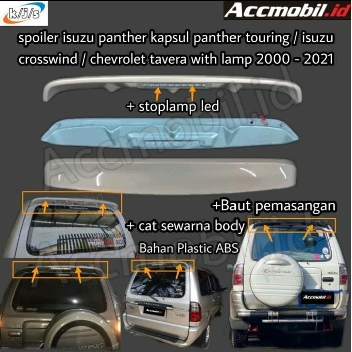Spoiler Isuzu Panther Panther Touring Chevrolet Tavera 2000 - 2022 Dengan Lampu Original Dan Terperc