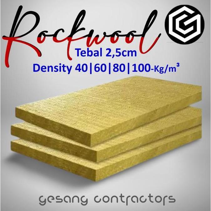 Rockwool Density 6080100 Tebal 2.5Cm Rockwool 60X60X2.5Cm Terbaru 