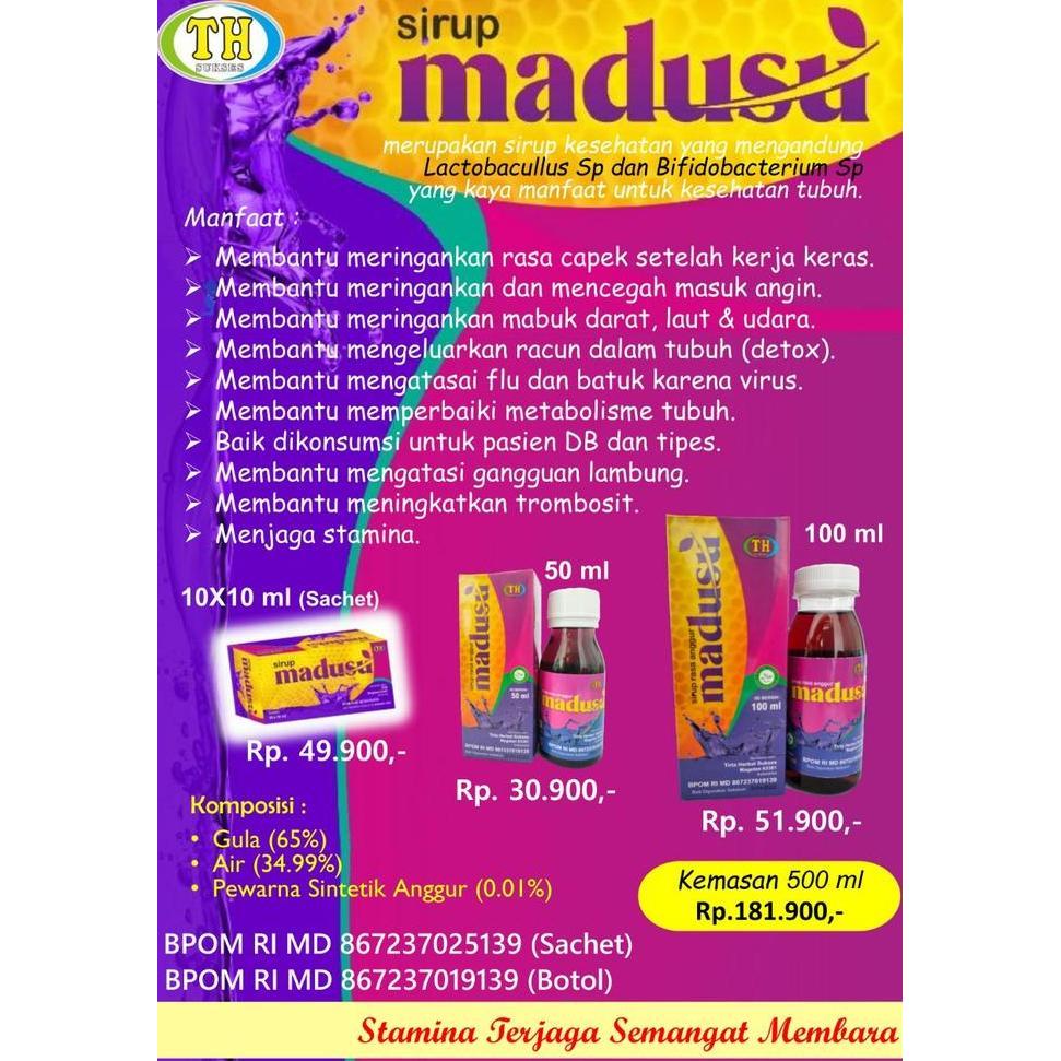 Bitamin- Madusu Mini 60 Ml/Madusu 100 Ml Bpom/ Madusu 500 Ml Bpom