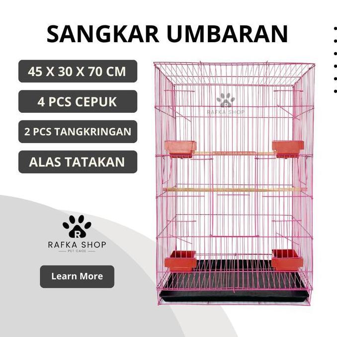 Dbutsu- Sangkar Umbaran Burung Size M Jumbo Besi Lipat Tebal Sangkar Burung Love Bird