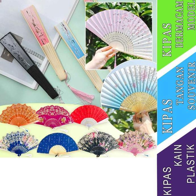 Kipas Kain Kayu - Kipas Tangan - Souvenir Pernikahan - Kipas Kain Murah Meriah