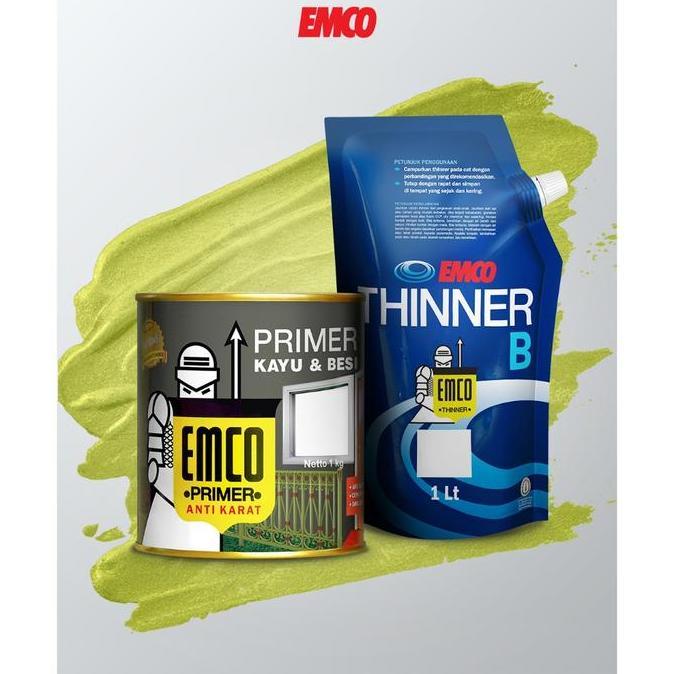 Warna Estetik & Elegan Emco Lux Cat Kayu & Besi 1kg Gloss Finish Cat Pagar & Pintu Rumah