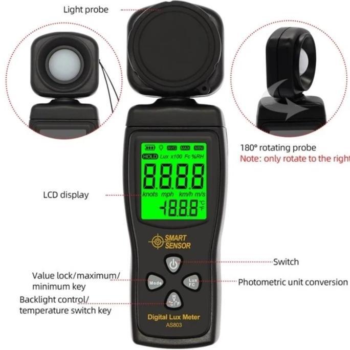 TERMURAH - Pengukur intensitas cahaya lux meter-fotometer-luminometer-light meter