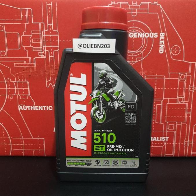 New- Motul 510 Oli Samping Motor 2 Tak Technosynthese 1 Liter Mesin Motorcycle Oil Two Stroke