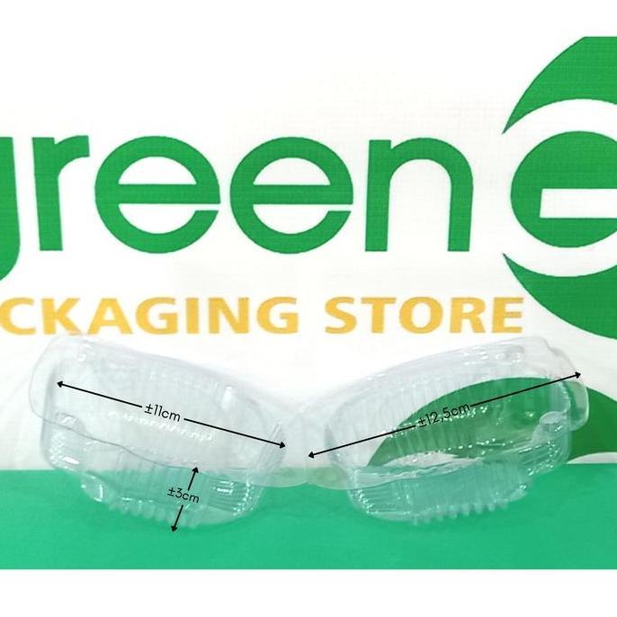 MIKA HB BURGER MEGA ISI 50PCS TRANSPARAN MIKA HAMBURGER DONAT BENING