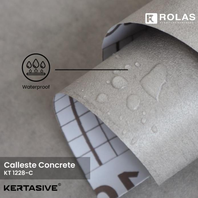 KERTASIVE CALLESTE CONCRETE / PVC SHEET / Pelapis Mebel / Kitchen Set