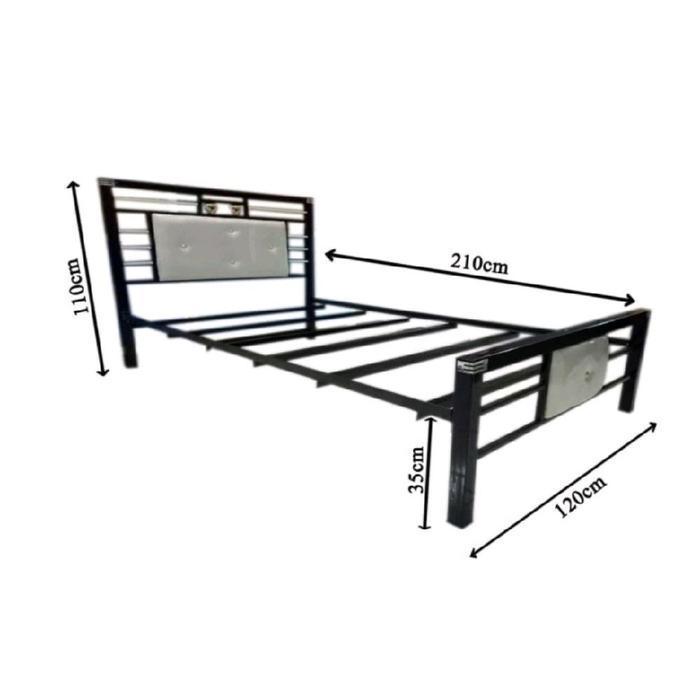 Ranjang besi 120 / tempat tidur besi 120 x 200 (TANPA KASUR) / TEMPAT TIDUR BESI