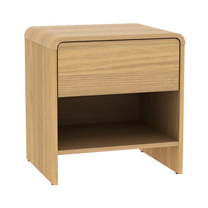 Informa Raphael Nakas - Cokelat Oak Meja Samping Meja Tidur Laci Tempat Kabinet Bedside Table Mebel