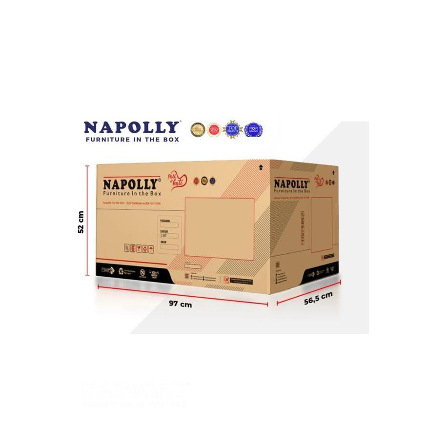 Lemari Baju/ Lemari Pakaian/ Napolly Lemari Jumbo 3 Pintu + Gantungan + Cermin + 3 tower + Lemari Pl
