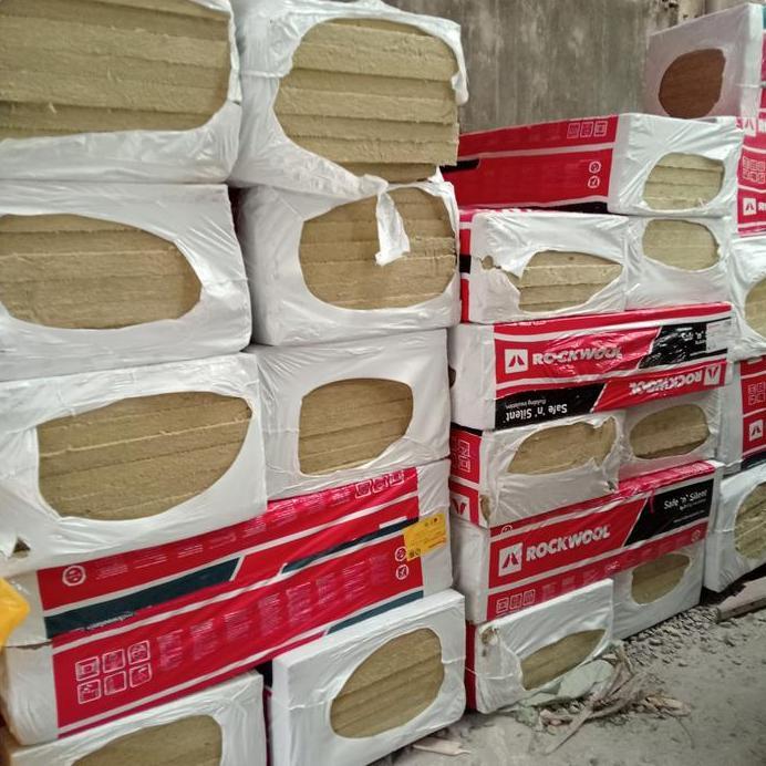 Rockwool peredam suara ruangan merk Rockwool ( 120x60cm) tebal 5 cm Density 40 kg