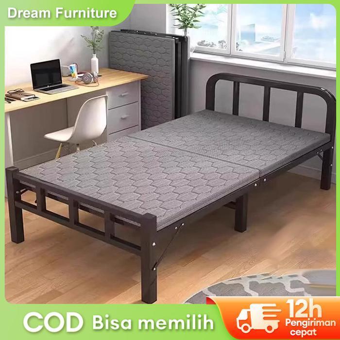 DF-2- Perakitan Furniture Folding Bed Portable - Ranjang Lipat Serbaguna - Tempat Tidur Kosan LIpat 