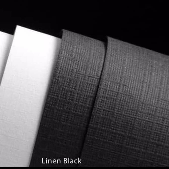 Yabureta- Kertas Karton Linen Hitam Besar Plano