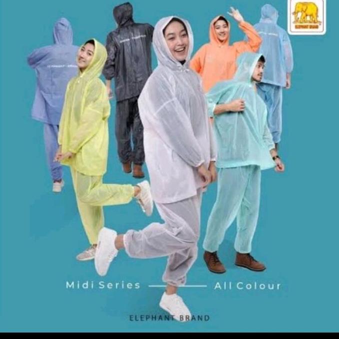 Jas Hujan Jaket Celana Midi Elephant Brand