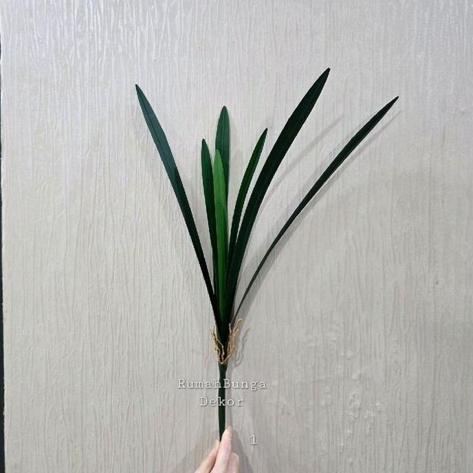 Daun Anggrek Cymbidium Premium Artificial / Daun Anggrek Pandan Cimbidium Artificial