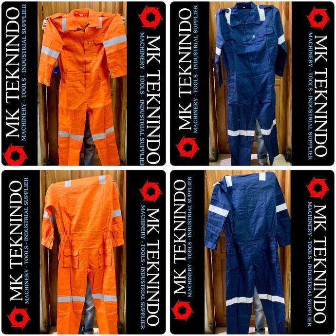 NEW Baju Bengkel Kerja Wearpack Orange Werpak Safety Coverall Proyek
