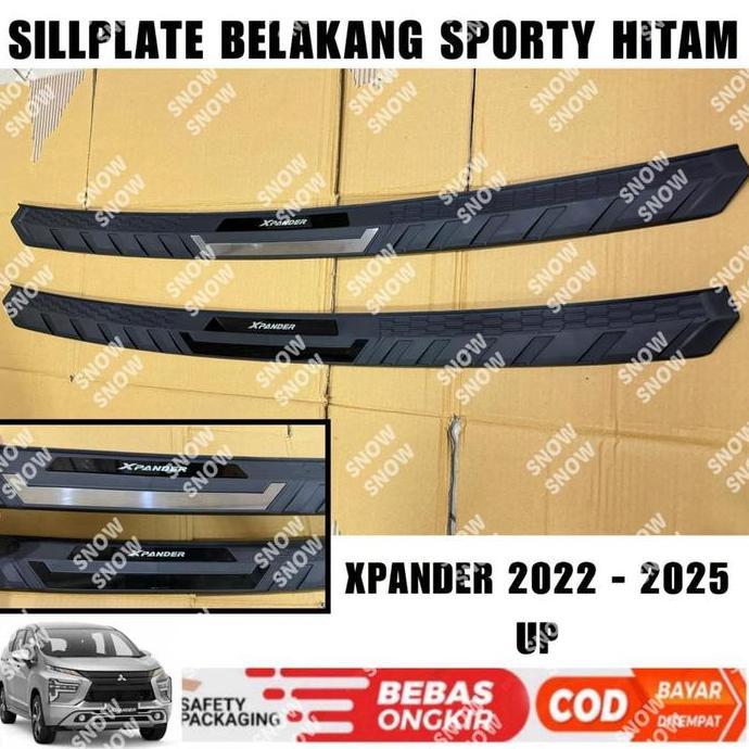 Sillplate Belakang Xpander 2022 2024 2025 Sporty Hitam List Chrome Hit