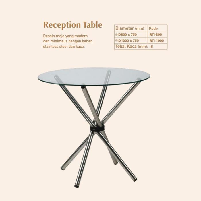 Meja KACA untuk Dealing / Pameran / Cafe / Lounge