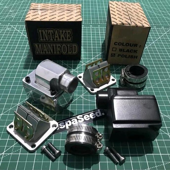 Intake Manifold Manipol Susun Vespa Komplit Membran RXZ