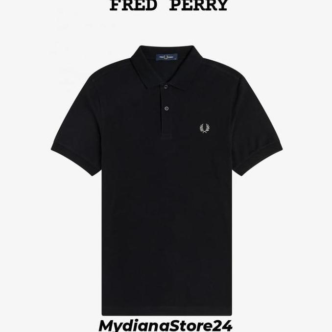 FRED PERRY - PLAIN FRED PERRY SHIRT - BLACK/CHROME