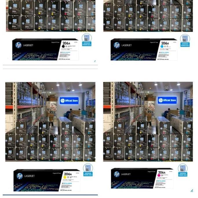 HP Toner Cartridge 206A W2112A Full Chip Kuning Siap Pakai untuk Printer HP CLJ M255 MFP M282 M283 G