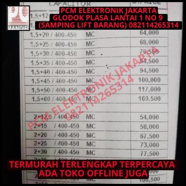 DISKON KAPASITOR CAPACITOR AC 60+2 UF 450 VAC MC 60UF+2UF 400V 450V 