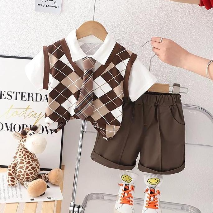 baju anak Model VEST SCHOOL BOY & GIRL lucu ala korea 6 bulan -5 tahun