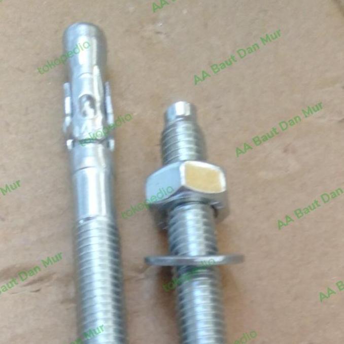 Grosir Qty 20 Pcs / Trubolt M16 X 120 / Dynabolt / Wedge Anchor / Galvanis / Zinc Plate