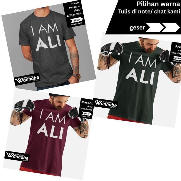KAOS TOKOH BOXING BOXER MUHAMMAD ALI 2 Size S-7XL BIGSIZE JUMBO DAN KAOS ANAK READY