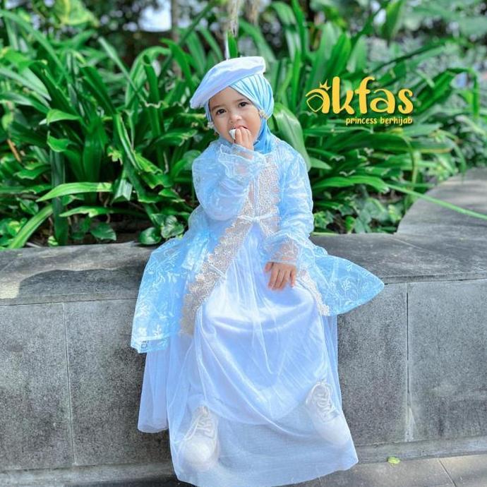 AKFAS -  Setelan Gamis Anak dan Outer Brokat Gamis Brokat Lebaran Gamis anak Brokat Kode 66