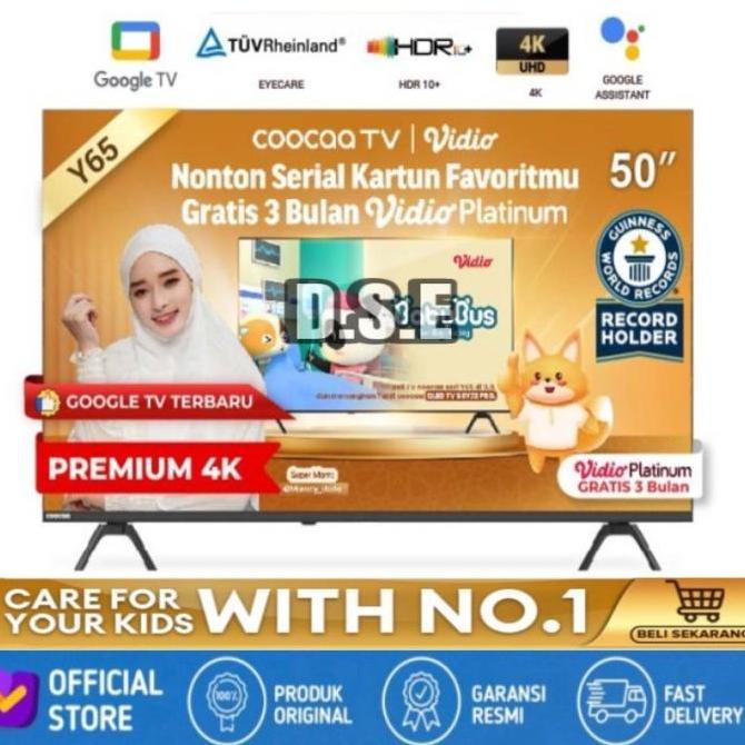 Grosir Coocaa 50 Inch Google Tv-4K Uhd-Dolby Audio Coocaa 50Y65