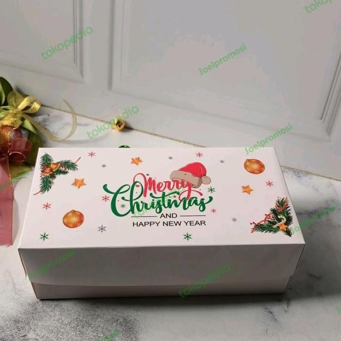 box christmas 22x12x7, dus brownies,dus kue natal,dus natal/box natal