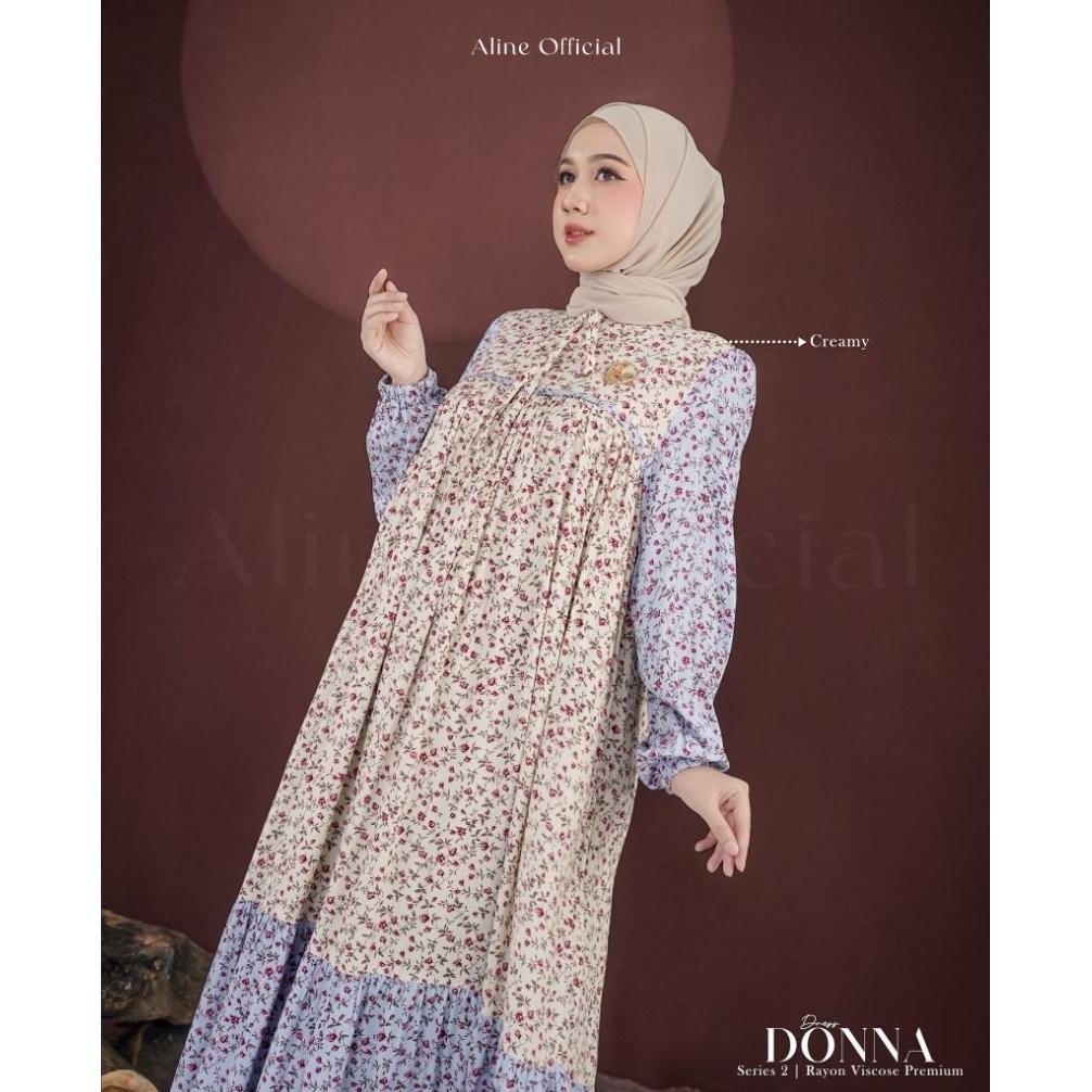 Aline Donna Dress Gamis Rayon Motif