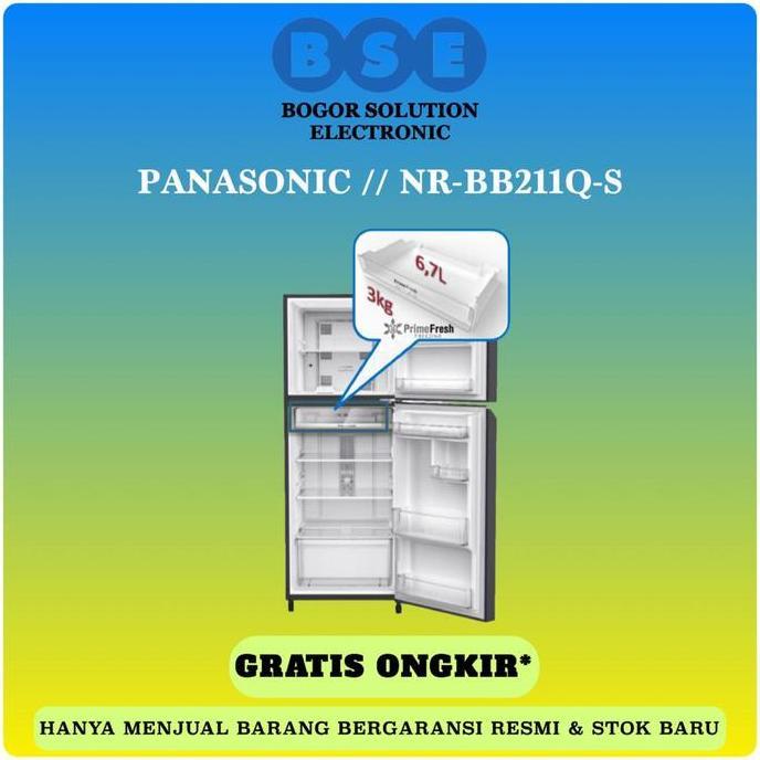 Promo Panasonic Nr-Bb211Qs | Panasonic Nr-Bb211Q-S Kulkas 2 Pintu Panasonic