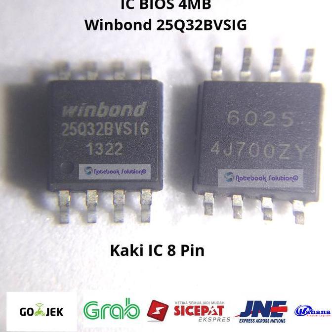Promo Ic Bios 4Mb Kaki 8 Pin Winbond 25Q32Bvsig Untuk Labtop, Dll