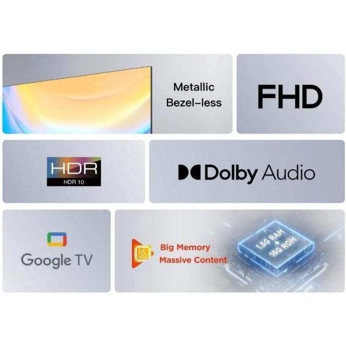 Promo Tcl 32S5400A 32 Inch | Tcl Android Tv 32 Inch Hd Bezel Less | Tcl S5400A | Smart Tv 32 Inch