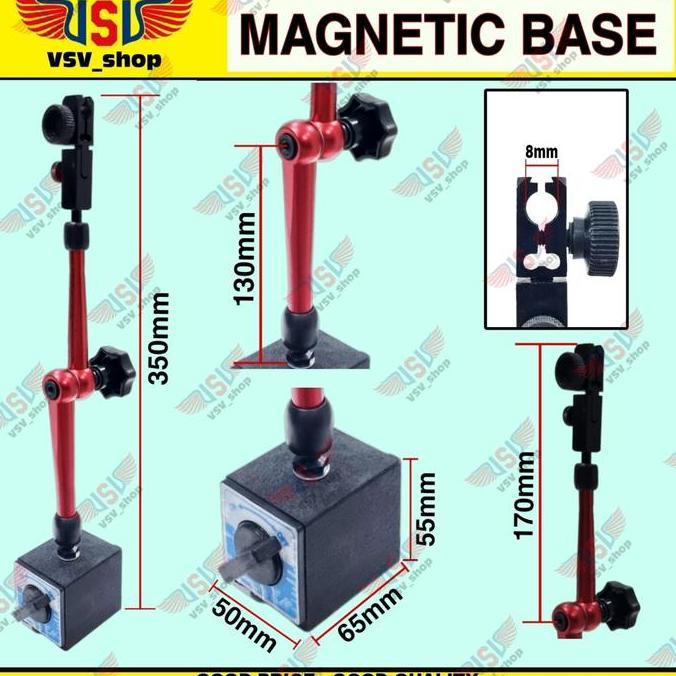 Murah Magnetic Base Flexible Magnetic Stand Dial Indicator Dudukan Dial