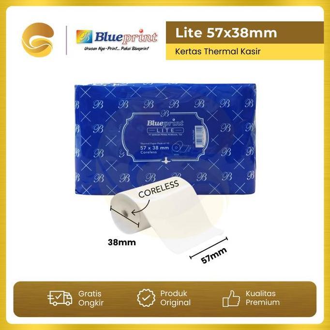 Promo Blueprint Kertas Thermal 57X38 Printer Thermal Roll Edc 57 X 38 Lite