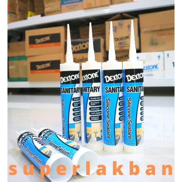 Dextone Silicone Sealant Sanitary Lem Silent Kitchen & Bath Anti Jamur 100ml