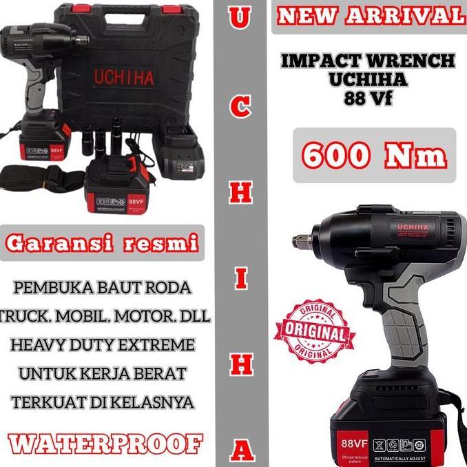 Promo Impact Wrench 88Vf Uchiha Mesin Pembuka Baut Ban Roda Truck Mobil Ori