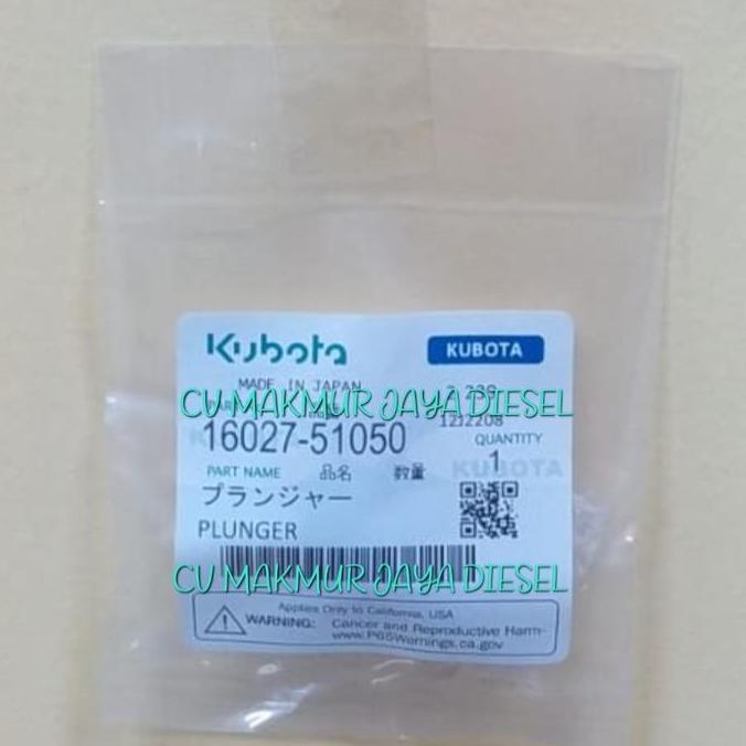 Jual Baru Plunger D1105 16027-51050 Kubota