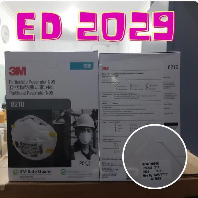 masker N95 3M 8210 / Respirator Partikulat 3M 8210, N95