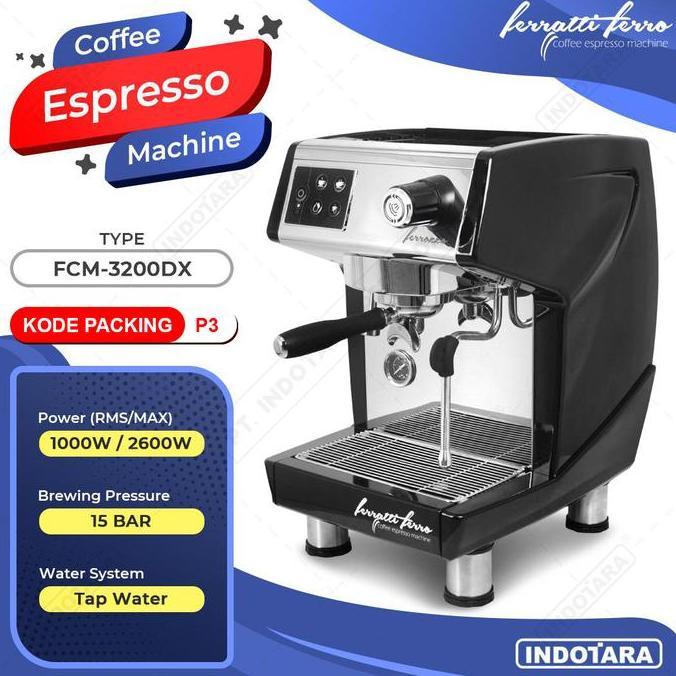 Mesin Kopi Espresso / Espresso Machine Ferratti Ferro FCM3200DX