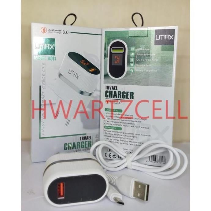 CHARGER TC UMAX DIGITAL LED LCD V011 3.0A FAST CHARGING + KABEL