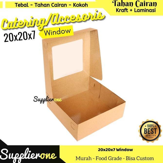 kliolangpara - dus catering jendela isi 25 pcs / box catering / box souvenir / box bolu / dus pizza 