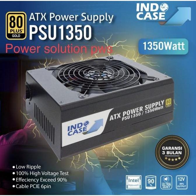 PSU1300 POWER SUPPLY PSU 1300W 80+ GOLD MINER MINING BITCOIN GAMING Murah