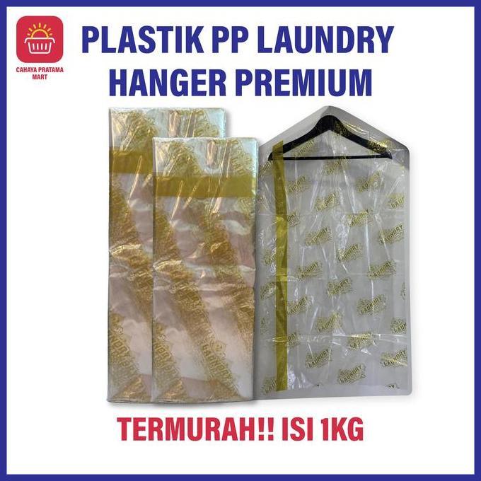 Shift- Plastik Laundry 1 Kg Gantung / Kiloan Pp Sablon / Print Pp Hanger Premium Cutting Bahu Plasti