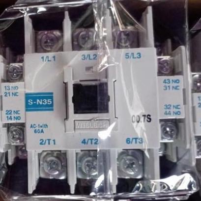 Kontaktor Mitsubishi Sn-35 Mitsubishi 60A 220Volt Sn35 Premium