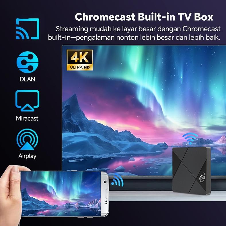 TERBARU Baru Pro Android Tv Box 2.4&5G Dual Band WiFi Smart Kotak Android 14.0os Bluetooth STB 4K Fu