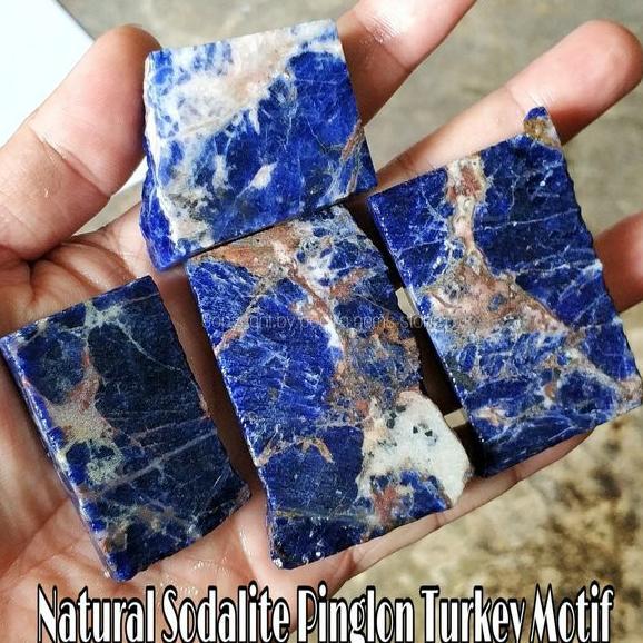 BIG SALE Natural Bahan Batu Akik Sodalite Pirus Pinglon Turkey Motif